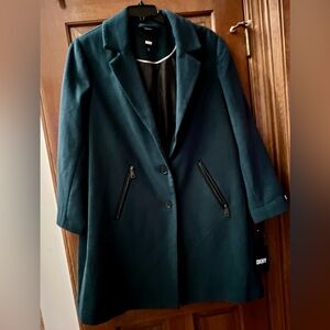 DKNY Women's Dark Blue Trench Coat